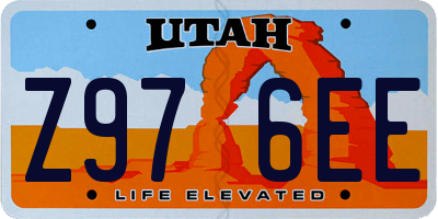 UT license plate Z976EE