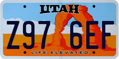 UT license plate Z976EF