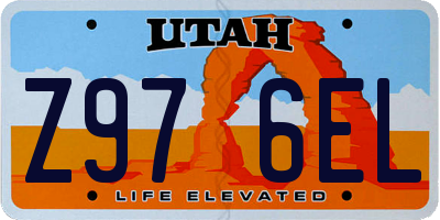 UT license plate Z976EL