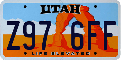 UT license plate Z976FF