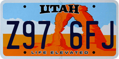 UT license plate Z976FJ