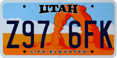 UT license plate Z976FK