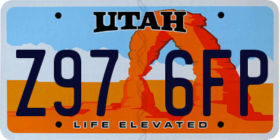 UT license plate Z976FP