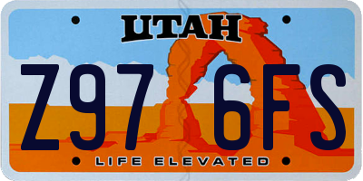 UT license plate Z976FS
