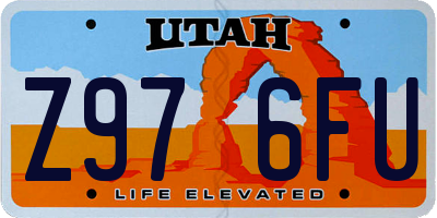 UT license plate Z976FU