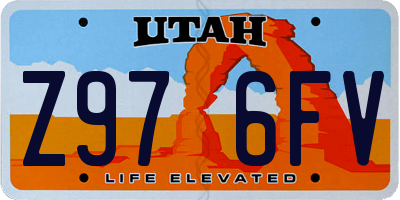 UT license plate Z976FV