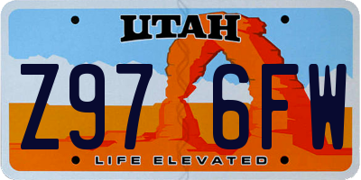 UT license plate Z976FW
