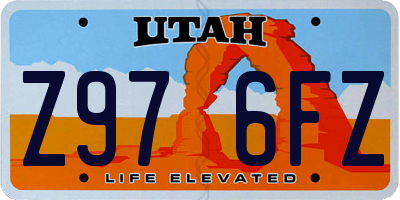 UT license plate Z976FZ