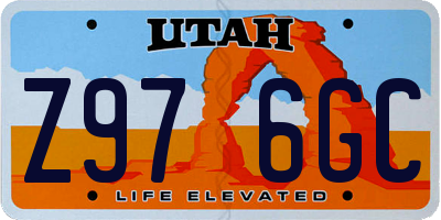 UT license plate Z976GC