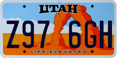 UT license plate Z976GH