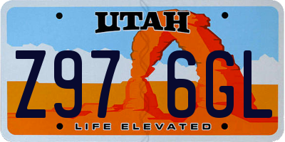 UT license plate Z976GL