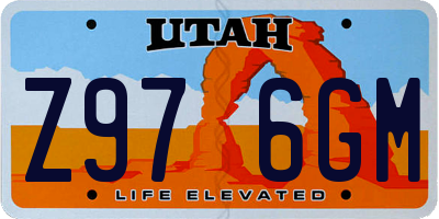 UT license plate Z976GM