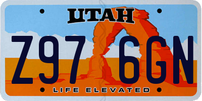UT license plate Z976GN