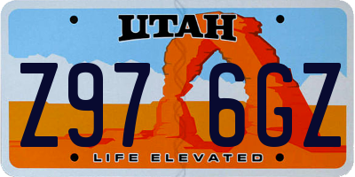UT license plate Z976GZ