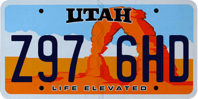 UT license plate Z976HD