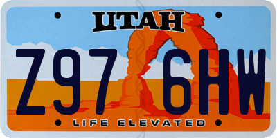 UT license plate Z976HW