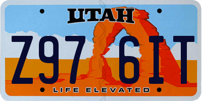 UT license plate Z976IT