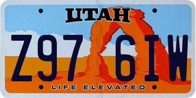 UT license plate Z976IW