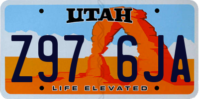 UT license plate Z976JA