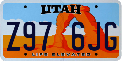 UT license plate Z976JG