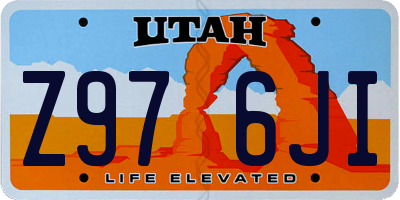 UT license plate Z976JI