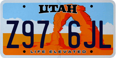 UT license plate Z976JL