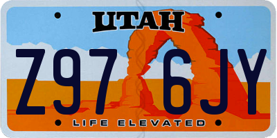 UT license plate Z976JY