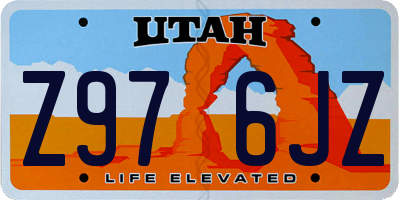 UT license plate Z976JZ