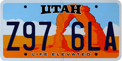 UT license plate Z976LA
