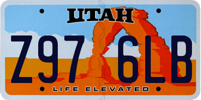 UT license plate Z976LB
