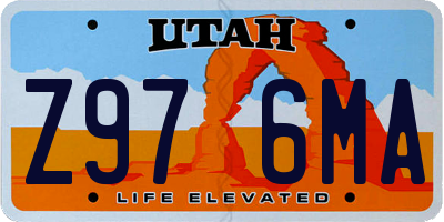 UT license plate Z976MA