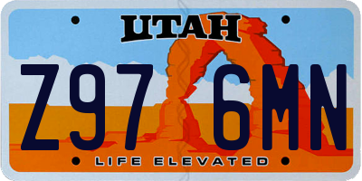 UT license plate Z976MN