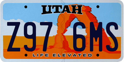 UT license plate Z976MS