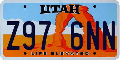 UT license plate Z976NN