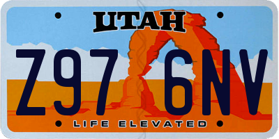 UT license plate Z976NV