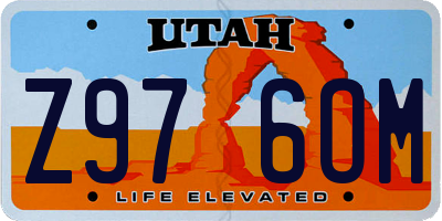 UT license plate Z976OM