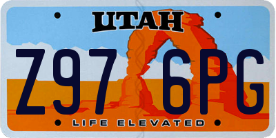 UT license plate Z976PG