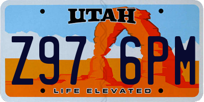UT license plate Z976PM