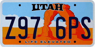 UT license plate Z976PS