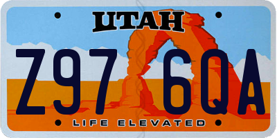 UT license plate Z976QA