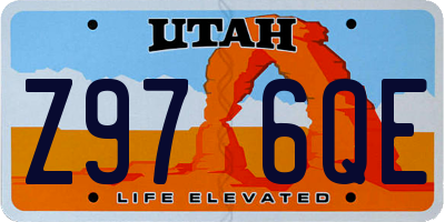 UT license plate Z976QE