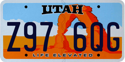 UT license plate Z976QG