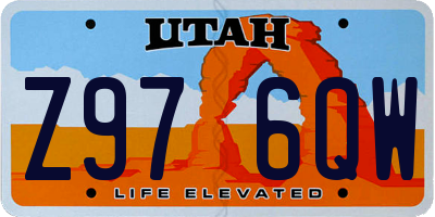 UT license plate Z976QW
