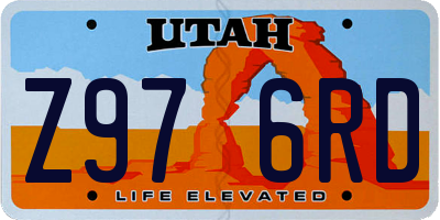 UT license plate Z976RD