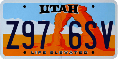 UT license plate Z976SV