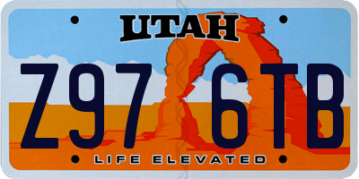 UT license plate Z976TB