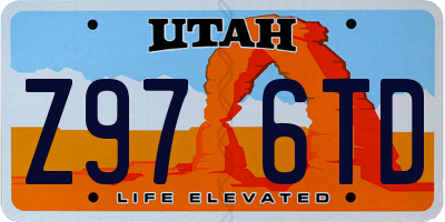 UT license plate Z976TD