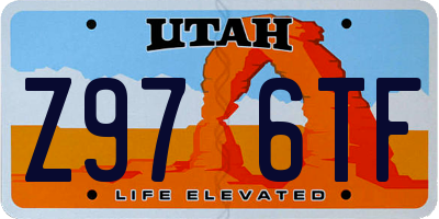 UT license plate Z976TF