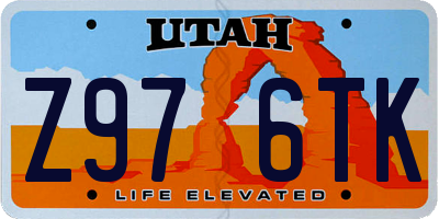 UT license plate Z976TK