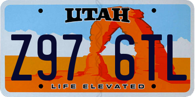 UT license plate Z976TL
